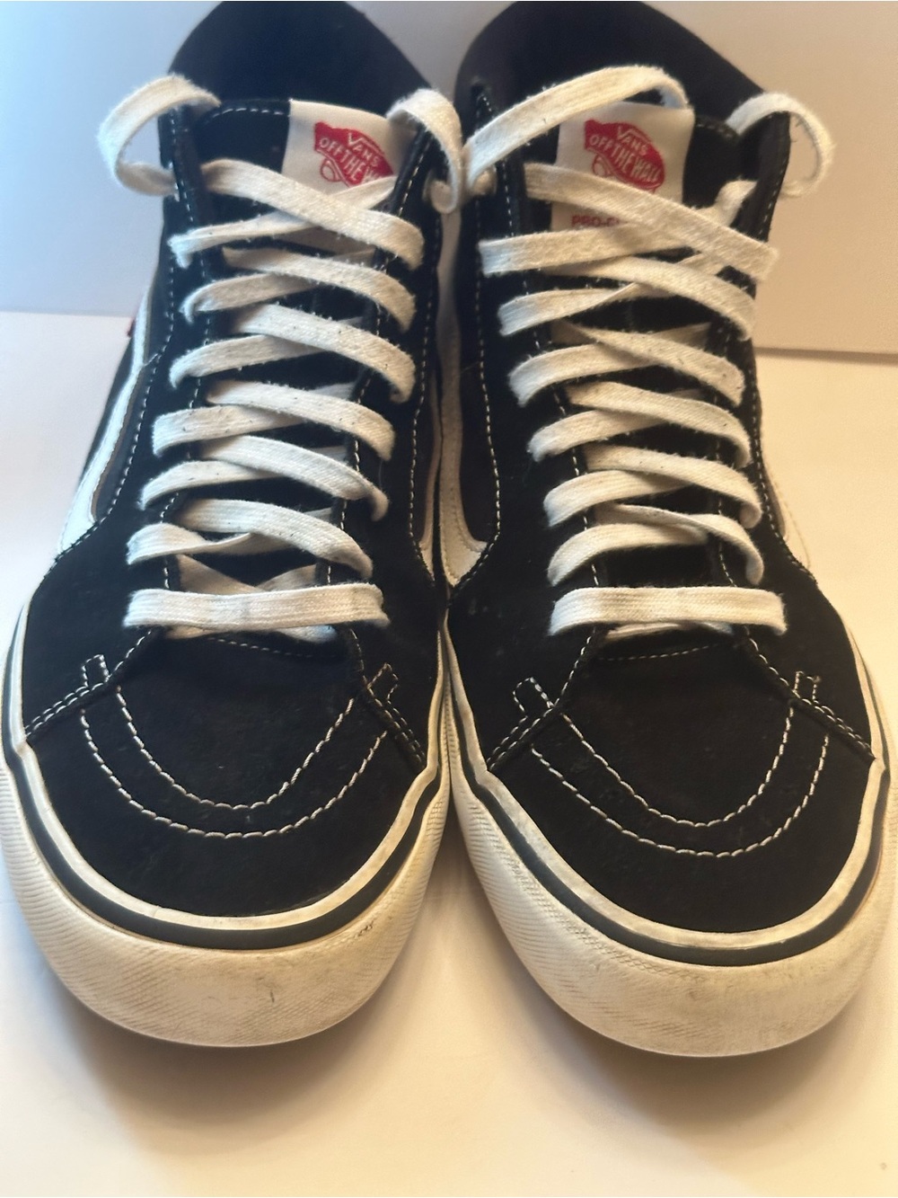 Vans Black & White High-Top Skate Sneakers
